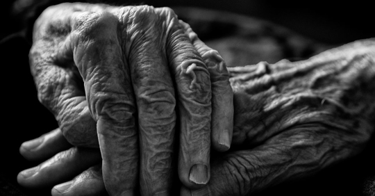 elderly hands